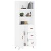 vidaXL Buffet haut Blanc 69,5x34x180 cm Bois d'ing&eacute;nierie