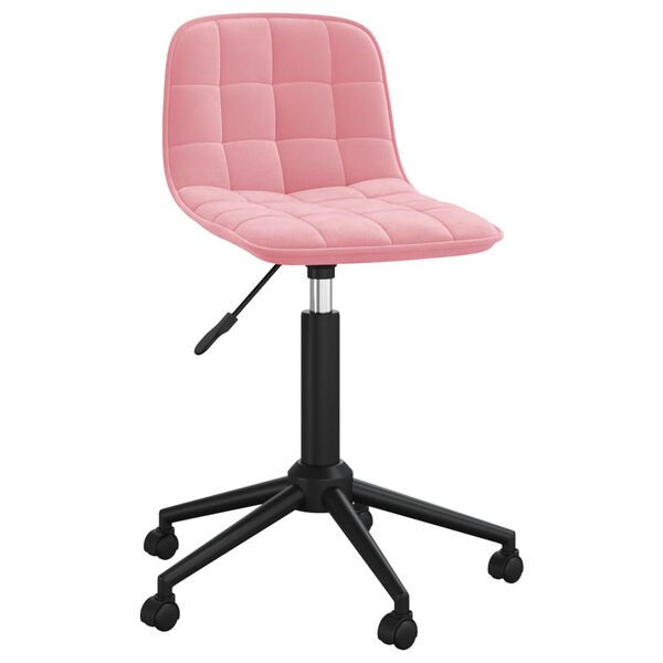 vidaXL Chaises pivotantes &agrave; manger lot de 2 rose velours