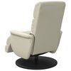 vidaXL Fauteuil inclinable de massage et repose-pieds cr&egrave;me similicuir