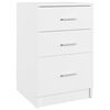 vidaXL Table de chevet Blanc 40x40x63 cm Bois d&rsquo;ing&eacute;nierie