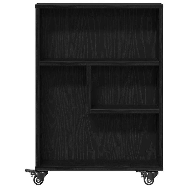 vidaXL Chariot de Rangement Étroit Chêne noir 48 x 13 x 68 cm