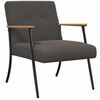 vidaXL fauteuil Gris fonc&eacute; Tissu ressemblant &agrave; de la laine boucl&eacute;e