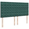 vidaXL Cadre de lit ottoman avec matelas vert fonc&eacute; 200x200 cm velours