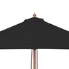 vidaXL Parasol de jardin avec m&acirc;t en bois noir 150x200 cm