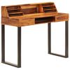 vidaXL Bureau 110x50x94 cm Bois solide de Sesham et acier