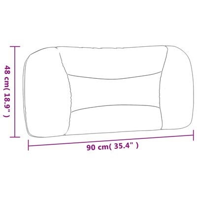vidaXL Coussin de tête de lit taupe 90 cm tissu