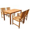 vidaXL Ensemble &agrave; manger d'ext&eacute;rieur 5 pcs Bois d'acacia solide