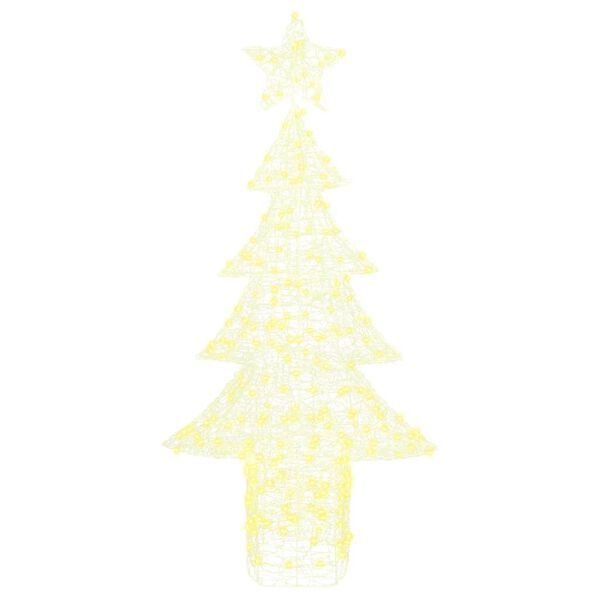 vidaXL Sapin de No&euml;l avec 240 LED Blanc chaud 150 cm Acrylique