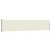 vidaXL Auvent lat&eacute;ral r&eacute;tractable de patio 100x500 cm Cr&egrave;me