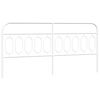 vidaXL Tête de lit métal blanc 200 cm
