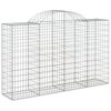 vidaXL Paniers &agrave; gabions arqu&eacute;s 14 pcs 200x50x120/140 cm Fer galvanis&eacute;