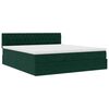 VidaXL Cadre de lit ottoman avec matelas vert fonc&eacute; 160x200 cm velours
