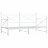 vidaXL Lit de jour avec lit gigogne sans matelas blanc 100x200cm acier