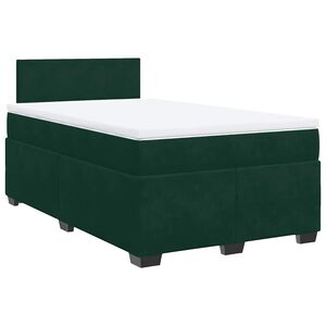 vidaXL Sommier &agrave; lattes de lit avec matelas vert fonc&eacute; 120x190 cm