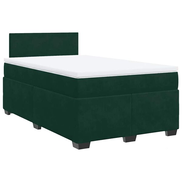 vidaXL Sommier &agrave; lattes de lit avec matelas vert fonc&eacute; 120x190 cm
