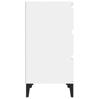 vidaXL Table de chevet blanc brillant 40x35x70 cm bois d’ingénierie
