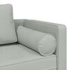 vidaXL Chaise longue avec coussins gris clair velours