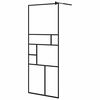 vidaXL Paroi de douche &agrave; verre ESG transparent 80x195 cm Noir