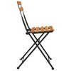 vidaXL Chaises de bistrot pliantes lot de 2 Bois de teck solide acier