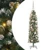 vidaXL Arbre de No&euml;l artificiel slim Vert et blanc 120 cm