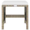 vidaXL Ensemble &agrave; manger de jardin et coussins 5 pcs Poly rotin Beige