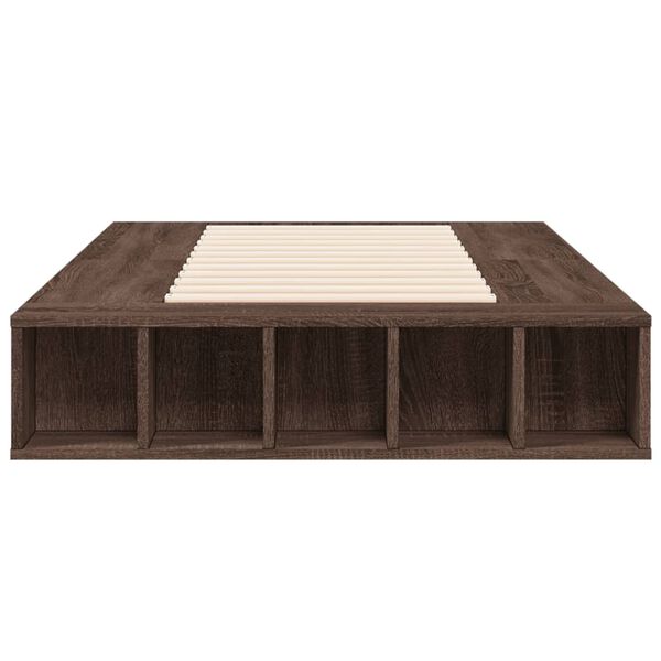 vidaXL Cadre de lit sans matelas ch&ecirc;ne marron 75x190 cm