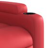 vidaXL Fauteuil inclinable &eacute;lectrique rouge similicuir