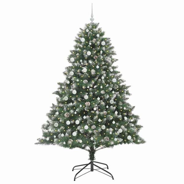vidaXL Sapin de Noël artificiel avec 300 LED Vert 160 x 160 x 240 cm