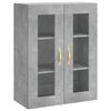 vidaXL Buffet haut Gris b&eacute;ton 69,5x34x180 cm Bois d'ing&eacute;nierie