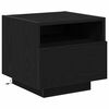 vidaXL Cabinet de chevet Ch&ecirc;ne noir 40 x 39 x 37 cm Bois d'ing&eacute;nierie