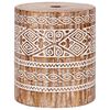 vidaXL Pied de parasol Blanc lav&eacute; &Oslash;34 x 40 cm Bois Massif