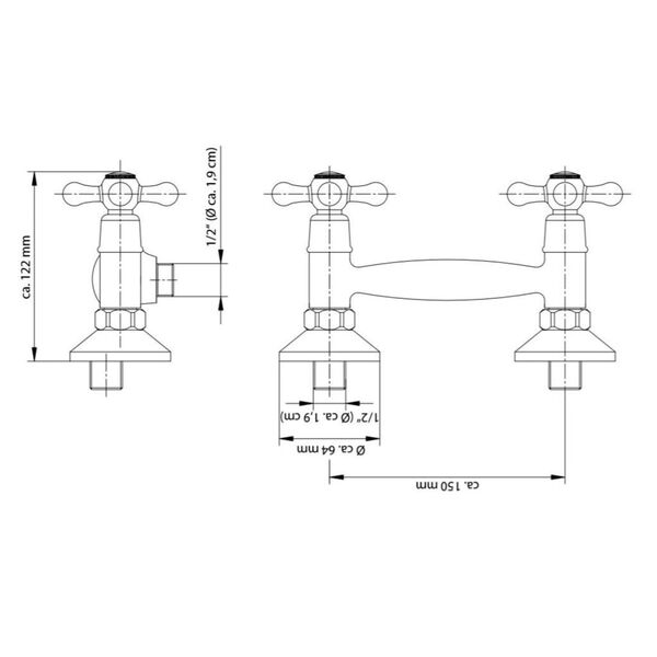 SCH&Uuml;TTE Mitigeur de douche &agrave; 2 poign&eacute;es et douchette ELK chrome
