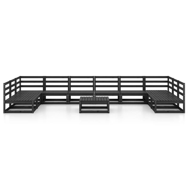 vidaXL Salon de jardin 11 pcs bois de pin massif