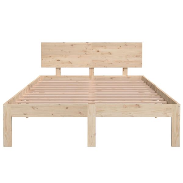vidaXL Cadre de lit sans matelas bois de pin massif 120x200 cm