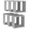 vidaXL &Eacute;tag&egrave;res cube murales 6 pcs Gris b&eacute;ton 26x15x26 cm