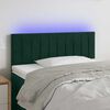 vidaXL T&ecirc;te de lit &agrave; LED Vert fonc&eacute; 100x5x78/88 cm Velours