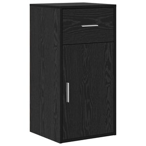 vidaXL Buffet avec tiroir Ch&ecirc;ne noir 38 x 34 x 75 cm