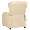 vidaXL Fauteuil de massage Cr&egrave;me Tissu
