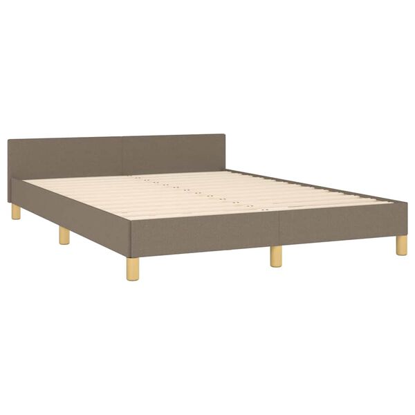 vidaXL Cadre de lit sans matelas taupe 140x190 cm tissu