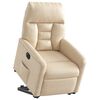 vidaXL Fauteuil inclinable &eacute;lectrique beige tissu microfibre