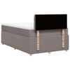 vidaXL Sommier &agrave; lattes de lit avec matelas taupe 120x190 cm tissu