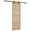 vidaXL Porte coulissante Naturel et noir 73,5 x 211 cm