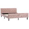 vidaXL Cadre de lit sans matelas Rose Velours 140x200 cm