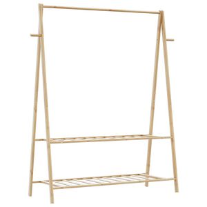 vidaXL Porte-v&ecirc;tement avec &eacute;tag&egrave;res 132x45,5x150,5 cm bambou