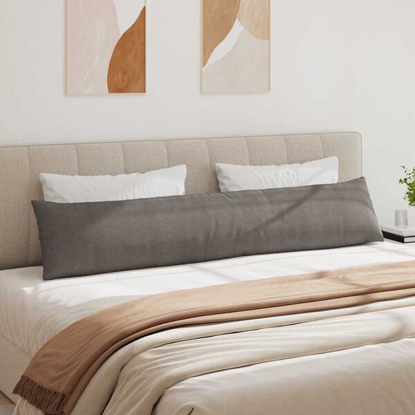 vidaXL Coussins de canap&eacute; 2 pcs Gris clair 200 x 40 cm