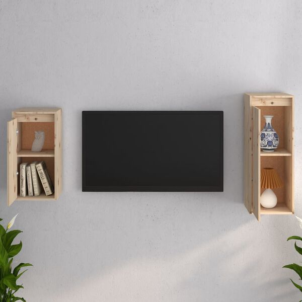 vidaXL Meubles TV 2 pcs Bois massif de pin