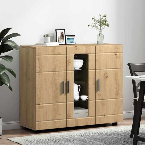 vidaXL Cabinet en Bois Ch&ecirc;ne artisanal 88,5 x 30,5 x 73 cm
