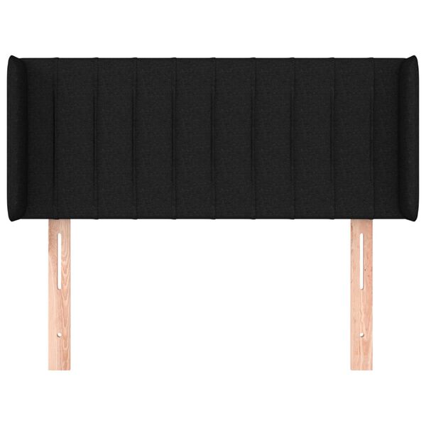vidaXL T&ecirc;te de lit avec oreilles Noir 103x16x78/88 cm Tissu