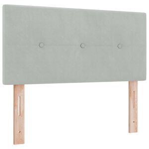 vidaXL T&ecirc;te de lit LED avec bandes LED Gris clair 90 cm Velours