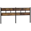vidaXL T&ecirc;te de lit de remplacement ch&ecirc;ne fum&eacute; 180 cm fer et bois d'ing&eacute;nierie